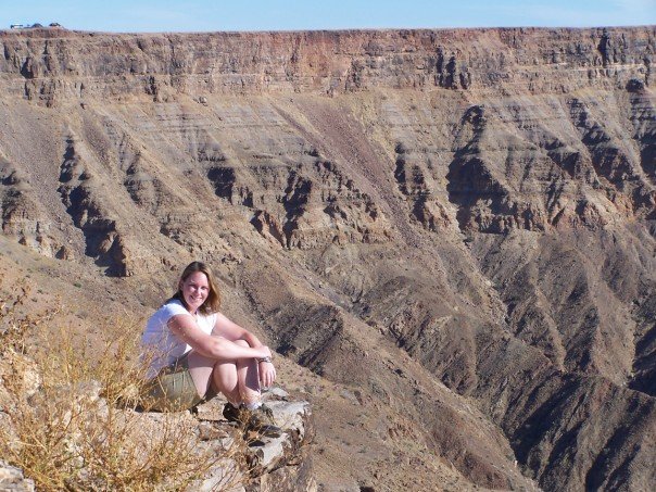 Me in the Fish River Canyon, Namibia at age 26.