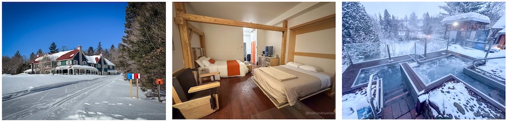 Le Baluchon Éco-villégiature interior room and nordik spa