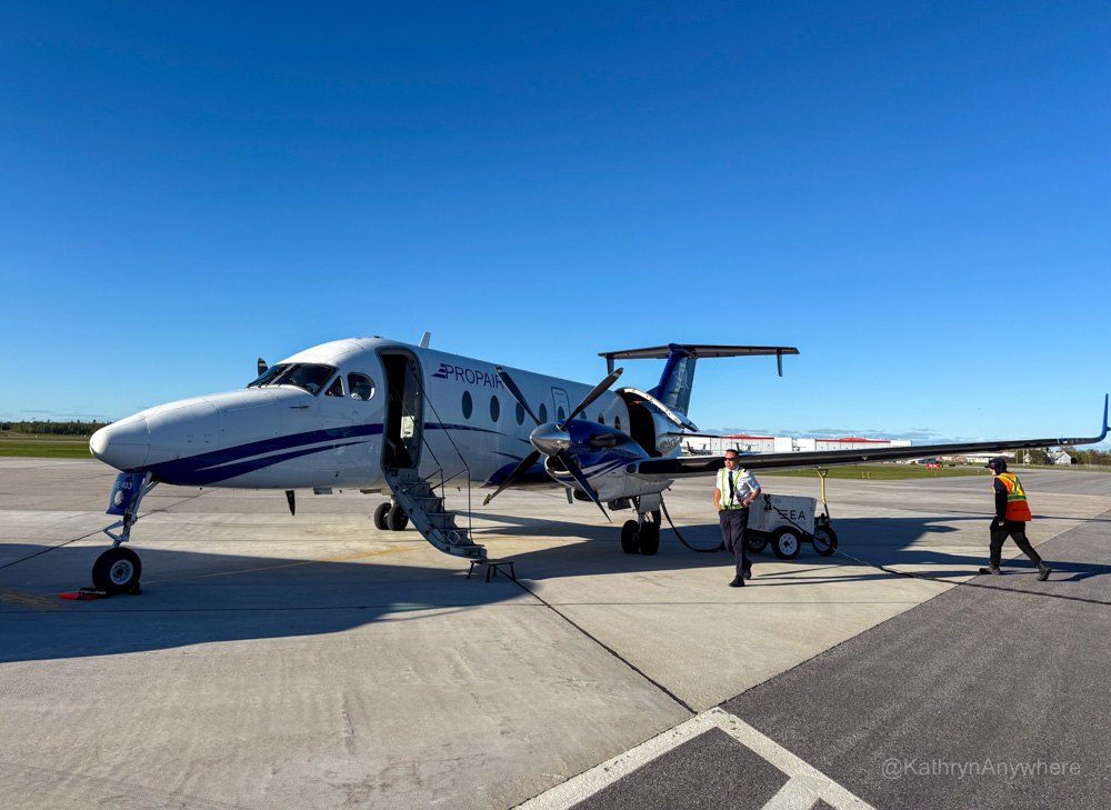 PropAir plane in North Bay on tarmac