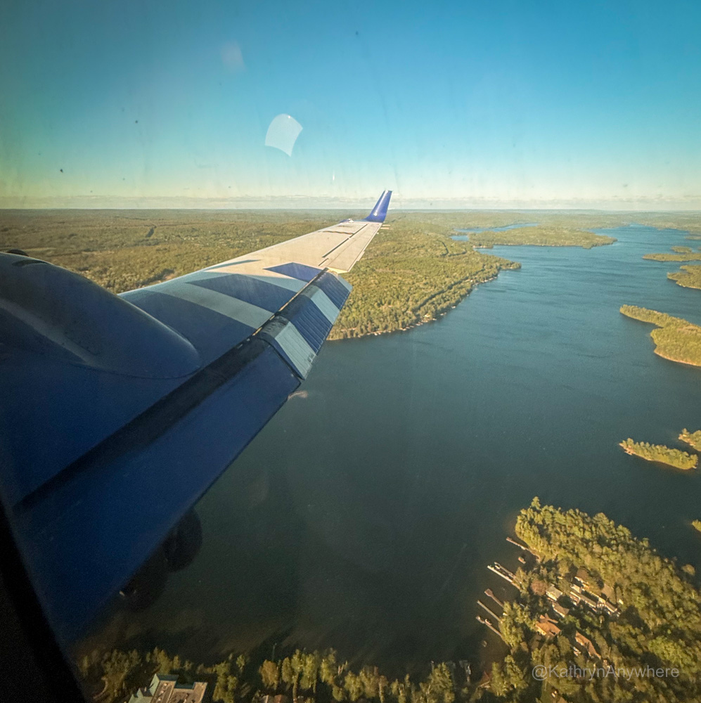 PropAir view flying into North Bay