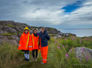 Bragg's Island Newfoundland, kids and I in photo