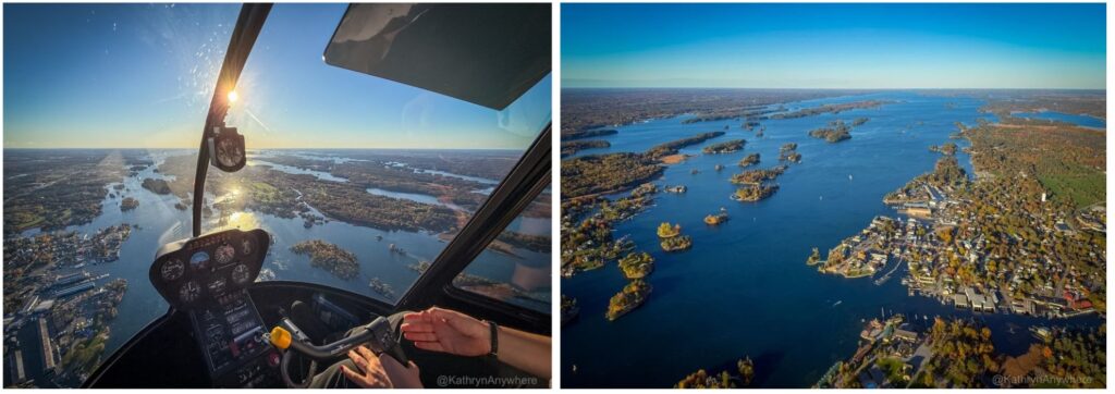 Gananoque 1000 Islands Helicopter Ride view of 1000 Islands